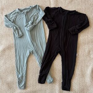 Little Sleepies Black & stormy NB bundle